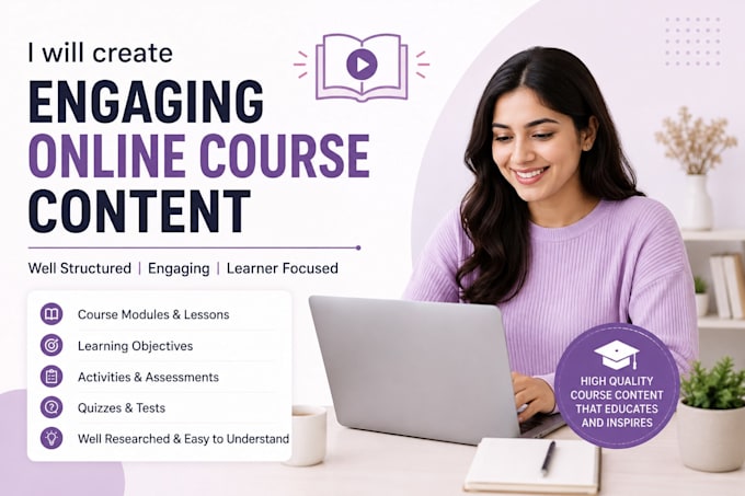 create engaging online course content and learning materials
