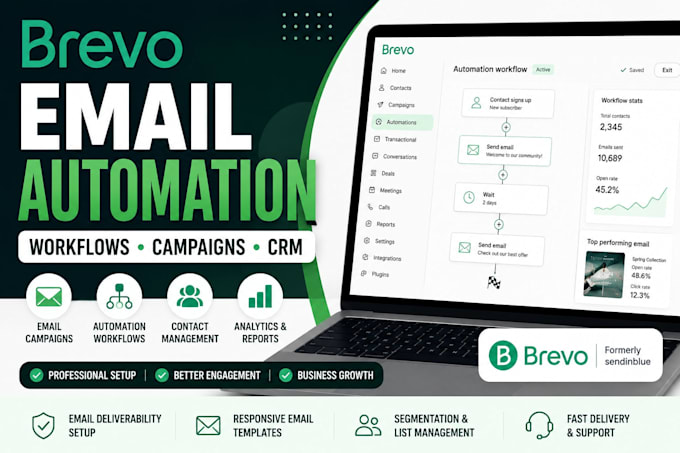 setup brevo automation workflow, email campaign and newsletter