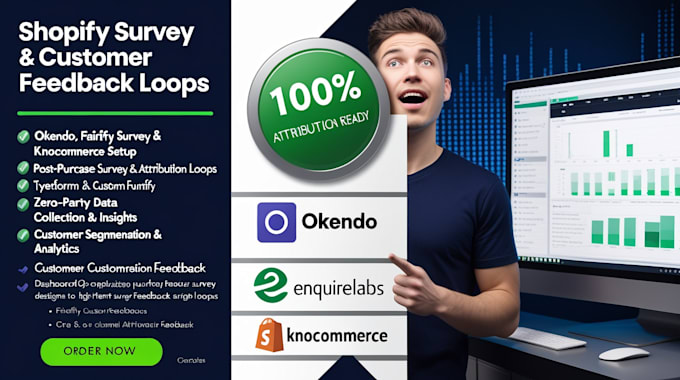 setup customer feedback, survey loops via enquirelab okendo knocommerce typeform