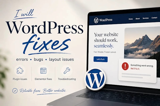 fix wordpress errors, bugs, and website issues