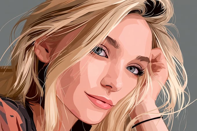 draw vector portrait cartoon portrait