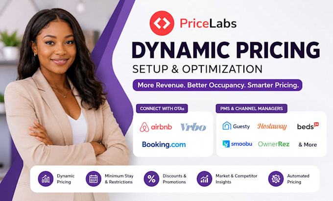 setup and optimize pricelabs dynamic pricing for airbnb, vrbo, beds24, smoobu