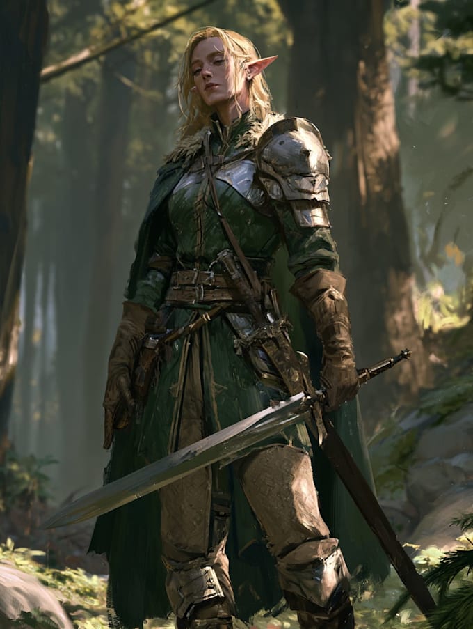 fantasy dnd character illustration