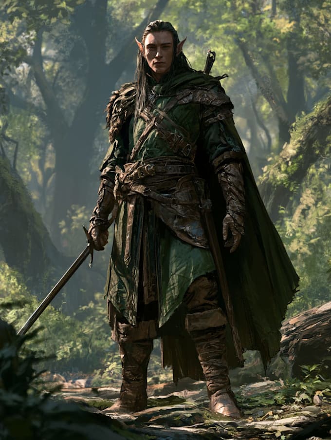 fantasy dnd character illustration