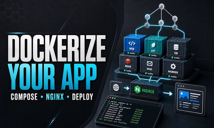 dockerize your application with docker compose and nginx