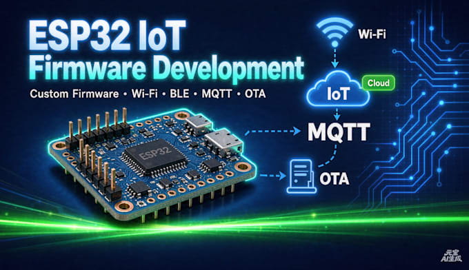 develop esp32 iot mqtt wifi firmware and applications