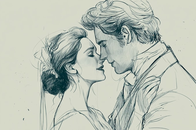 draw a wedding illustration