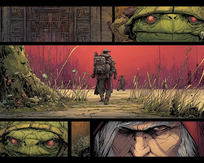 draw professional comic book pages and graphic novel art
