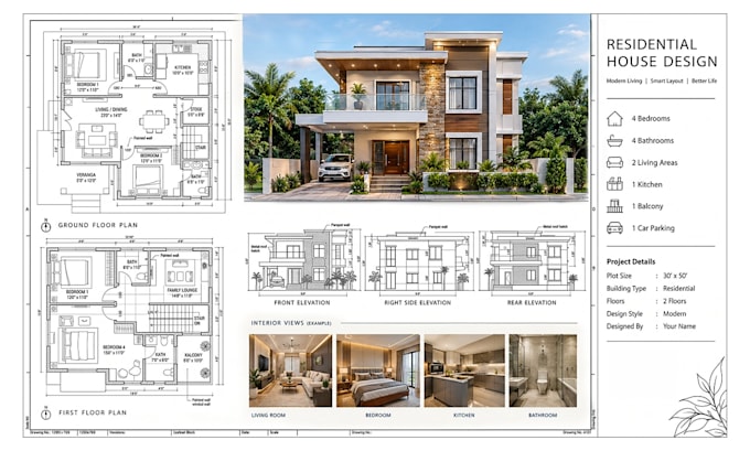 do 2d floor plan, 3d floor plan, city permit drawings, house plans, 3d rendering