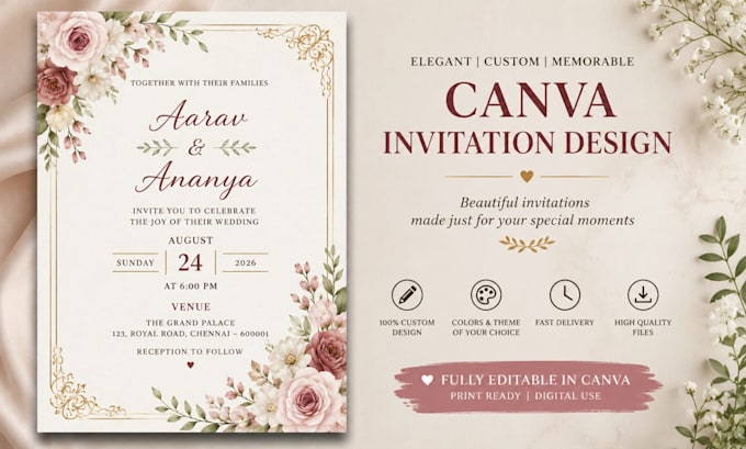 design a beautiful canva invitation