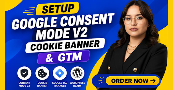 setup google consent mode v2, cookie banner, gdpr banner and GTM on wordpress