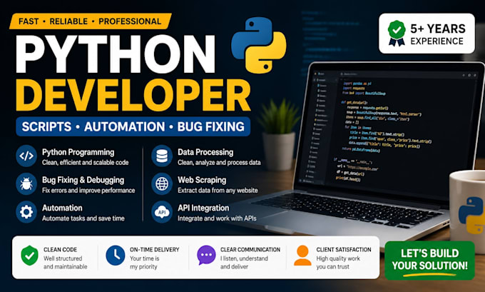 develop python scripts automation and data analysis