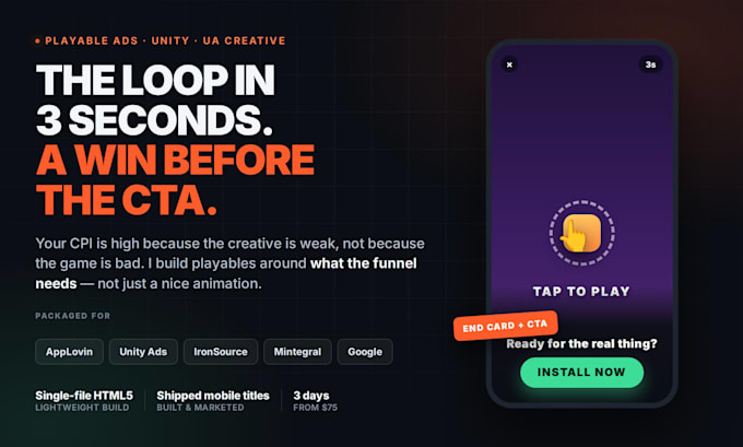 create a playable ad in unity for your mobile game