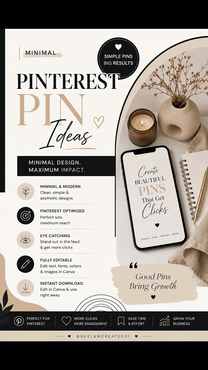 be your professionally pinterest manager and ghost scheduler