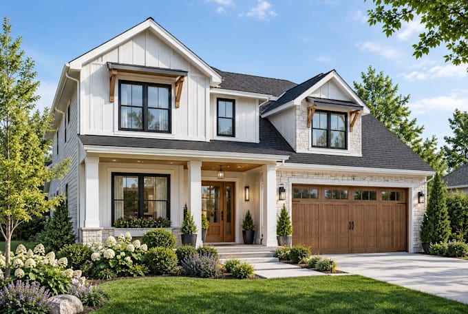 do 3d modeling and exterior rendering of your house