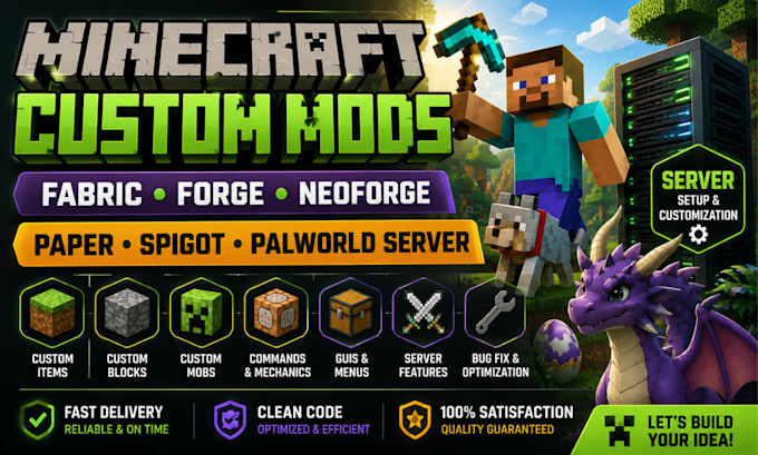 create fix minecraft fabric to forge neoforge mods, paper crash palworld server