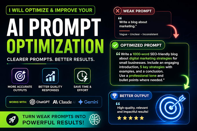 optimize and improve your chatgpt, claude or gemini prompts