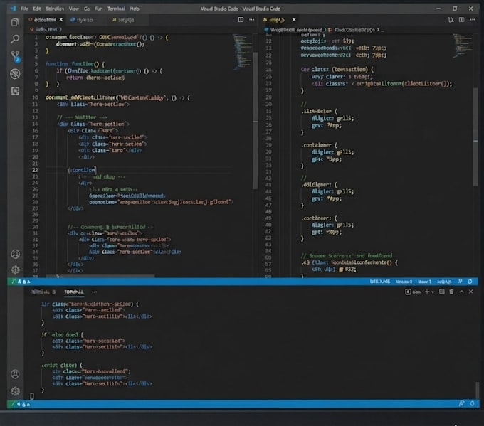 develop a responsive website using HTML CSS and javascript