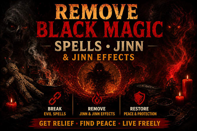 remove black magic, jinn effects, curses, evil eye and negative energy