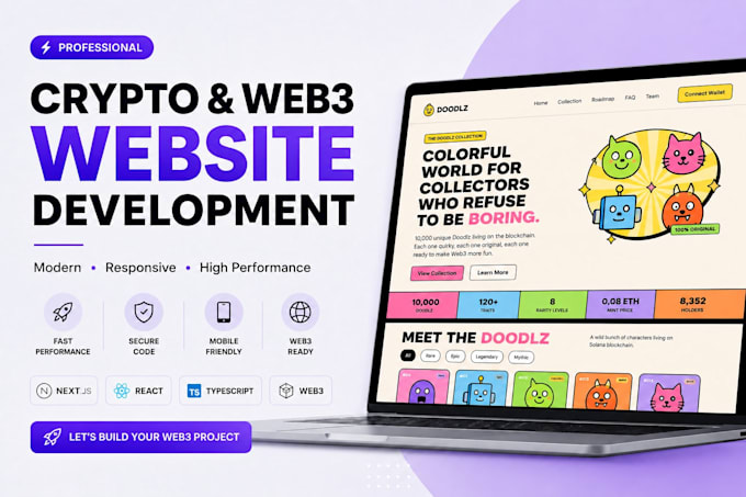 build a modern crypto token or web3 website