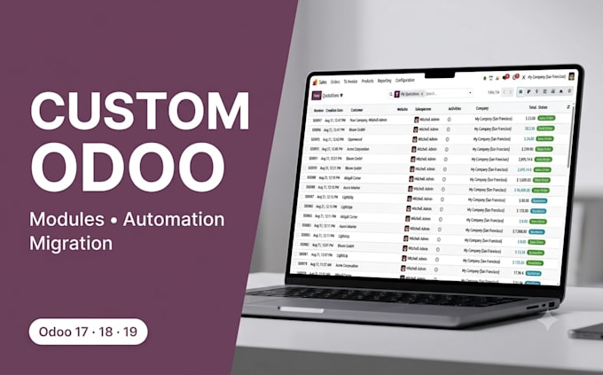 develop and customize odoo modules and erp solutions