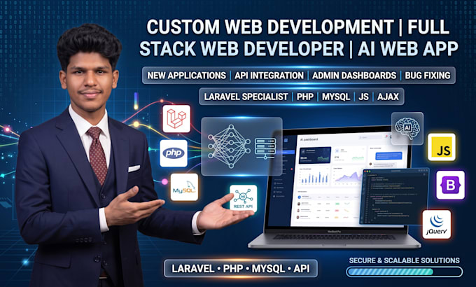 custom web development, full stack web developer, ai web app