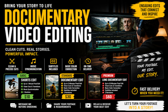 do documentary video editing