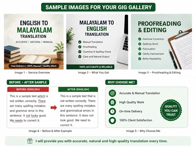 translate,proofread and correct english and malayalam documents
