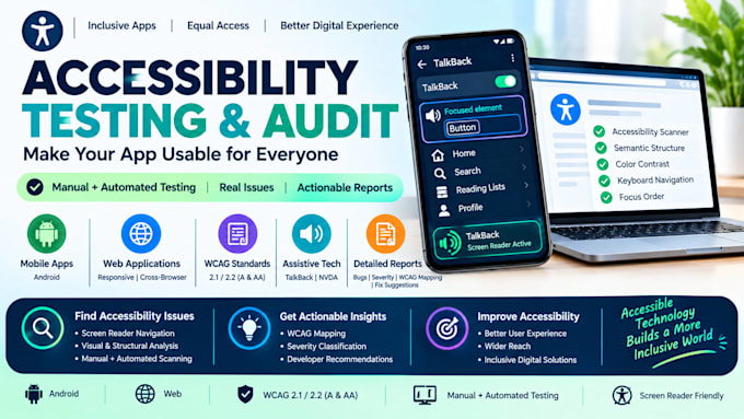 manually test your website for accessibility and bugs