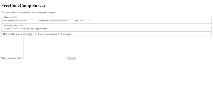 create custom HTML survey forms , clean web page structand and edit old web page