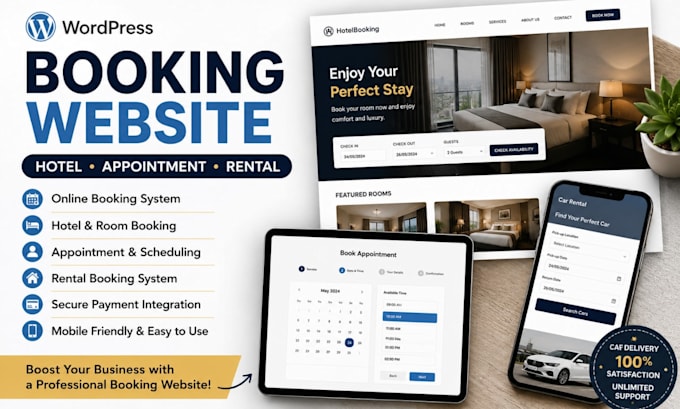 wordpress booking website hotel rental booking appointment booking system