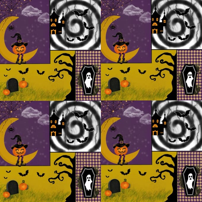 design spooky halloween seamless patterns for products