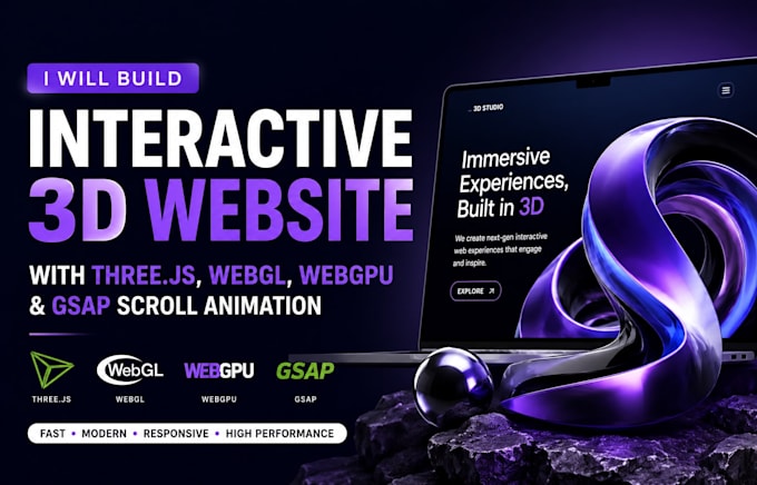build interactive 3d website with threejs webgl webgpu and gsap scroll animation