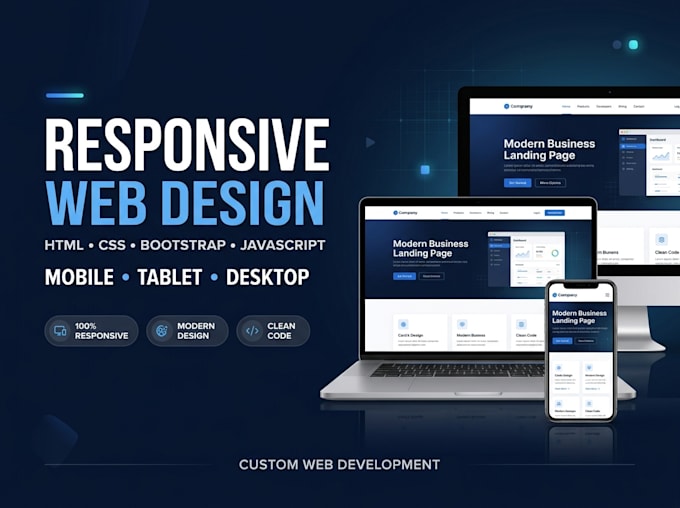 create a modern responsive website