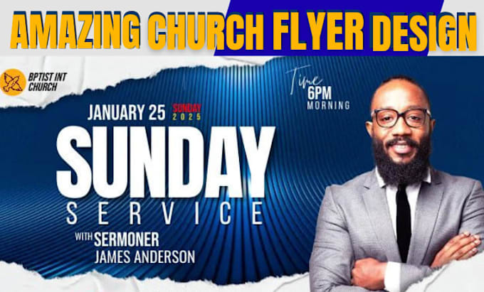 design professional church flyer, postcard and banner