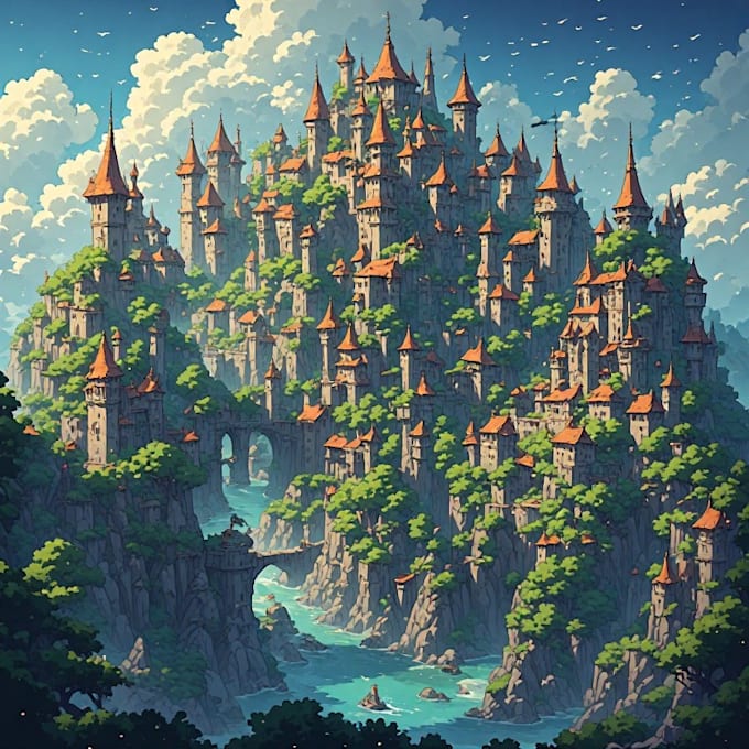 design amazing fantasy landscape