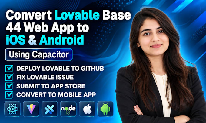 convert lovable web app to ios or android, submit to app store