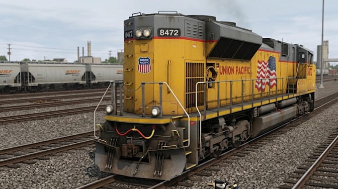 create high quality 3d train, tram and locomotive models for trainz and games