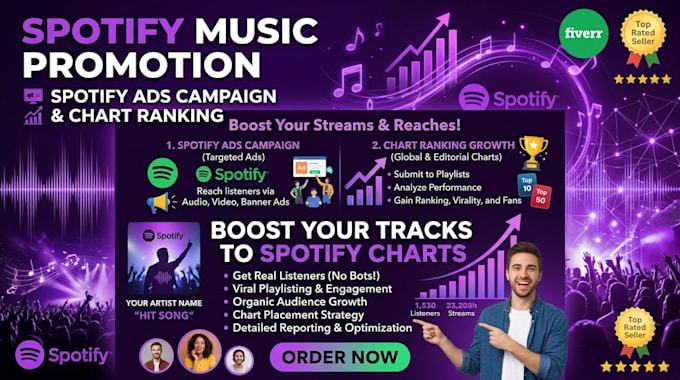 do spotify music promotion with spotify ads campaign and chart ranking
