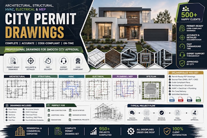 2d floor plan construction permit drawing