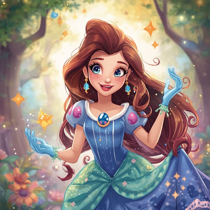 do a disney style illustration
