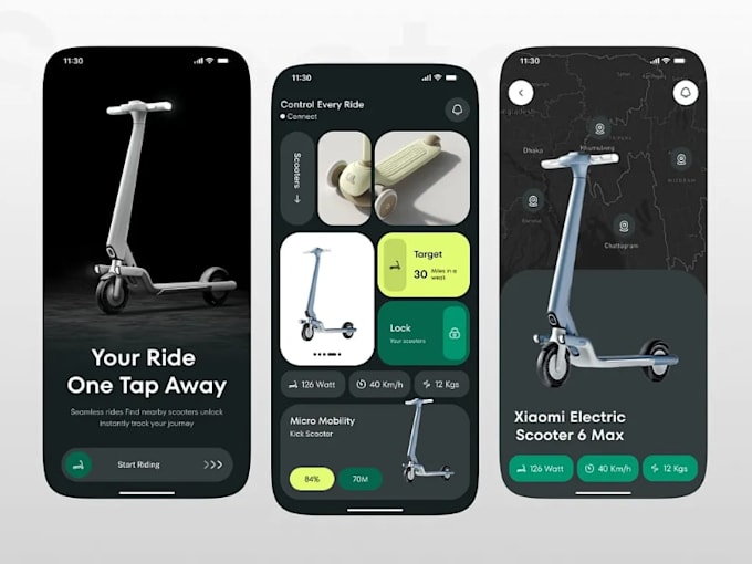 develop e scooter rental app with gps tracking and payments