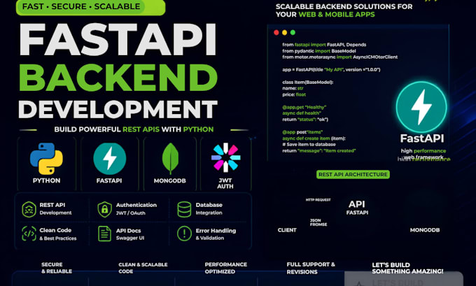 build a fast and scalable python fastapi backend API