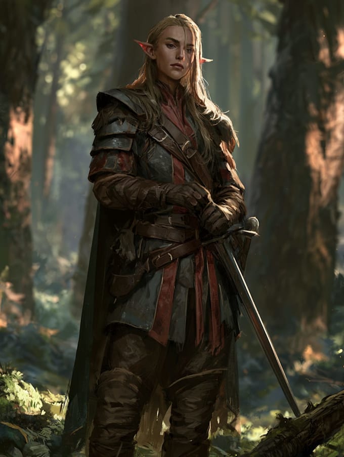 do fantasy dnd character illustration