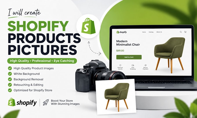 create a shopify products high quality pictures