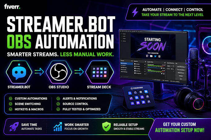 setup streamer bot automation for obs and your livestream