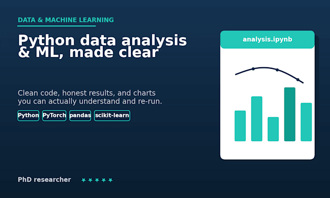 do data analysis, machine learning and data visualization in python