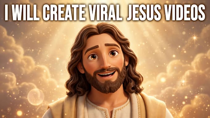 create a 3d pixar style jesus video with your custom encouraging message