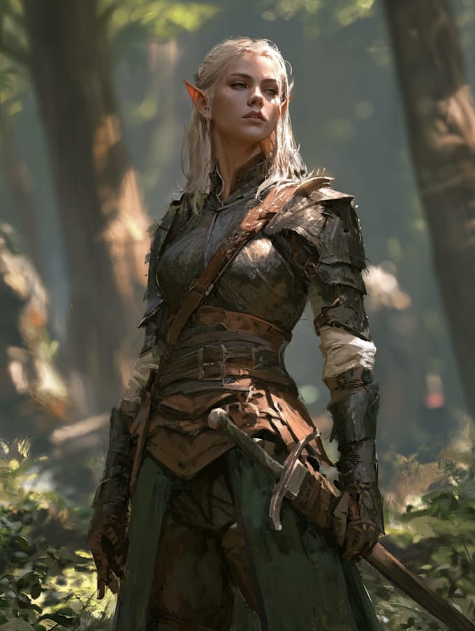 draw a fantasy character ilustration