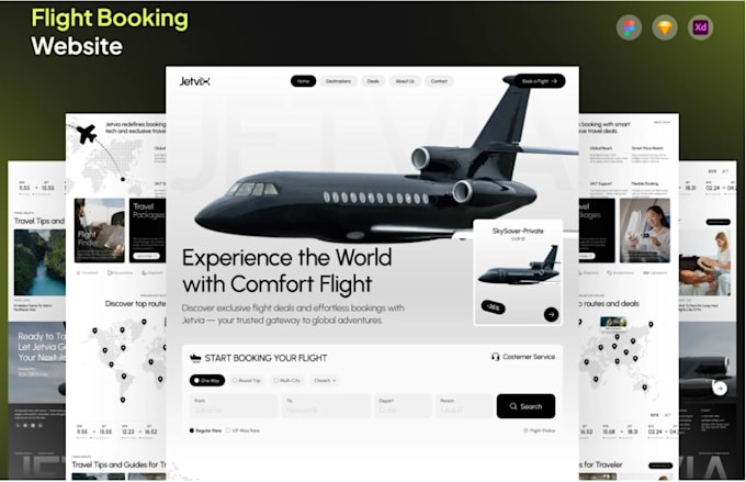 develop airline website, travel and tour website, booking website